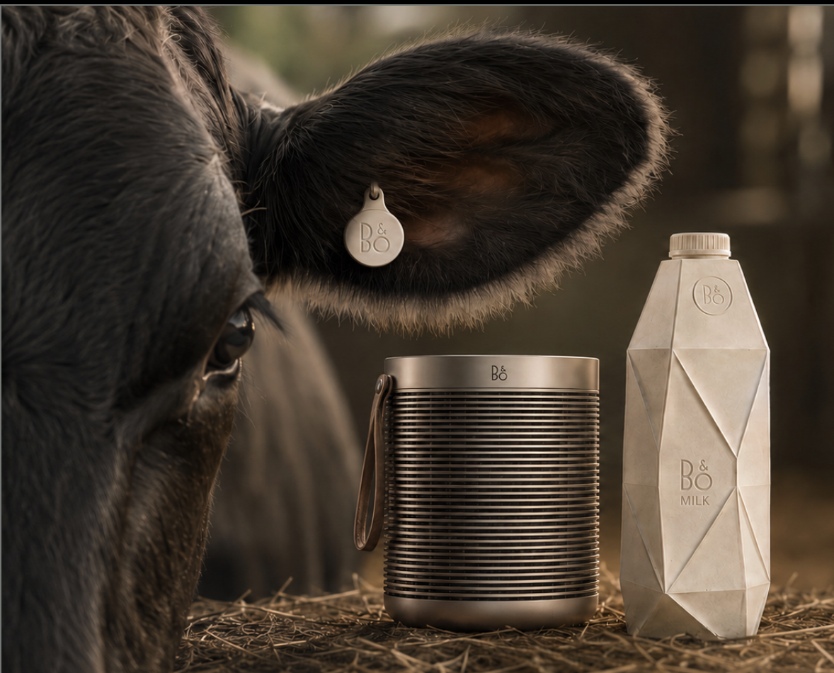 Bang & Olufsen — Good sound makes everything better, even milk.